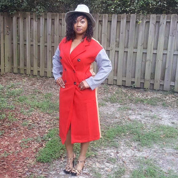 💥💥Color Blocking Trench - Picture 4 of 8